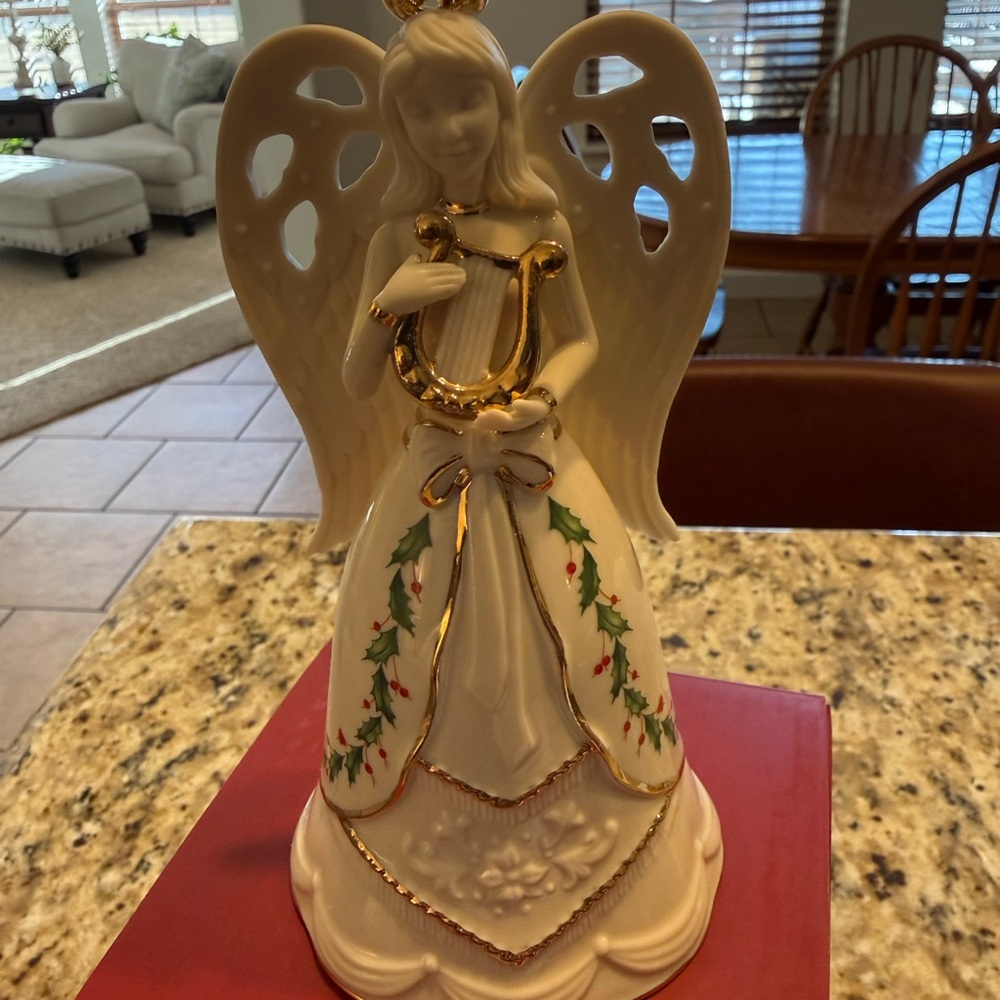 Lenox Angel Bell with Gold and White Details